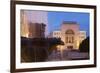 National Theatre and Opera House in Piata Victoriei at Dusk, Timisoara, Banat, Romania, Europe-Ian Trower-Framed Photographic Print