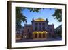 National Theatre Illuminated at Dusk, Oslo, Norway, Scandinavia, Europe-Doug Pearson-Framed Photographic Print