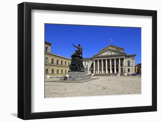 National Theatre Munich on Max-Joseph-Platz Square, Munich, Upper Bavaria, Bavaria, Germany, Europe-Hans-Peter Merten-Framed Photographic Print