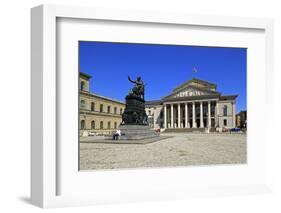 National Theatre Munich on Max-Joseph-Platz Square, Munich, Upper Bavaria, Bavaria, Germany, Europe-Hans-Peter Merten-Framed Photographic Print