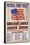 National Union Ticket. ... Lincoln and Johnson, "The Union Forever", 1864-null-Framed Stretched Canvas