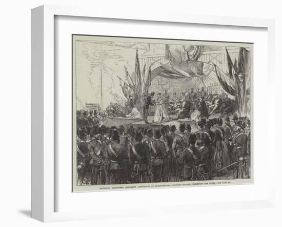 National Volunteer Artillery Association at Shoeburyness, Countess Spencer Presenting the Prizes-Charles Robinson-Framed Giclee Print