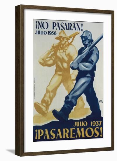 Nationalist Spanish Civil War Poster-null-Framed Art Print