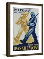 Nationalist Spanish Civil War Poster-null-Framed Art Print