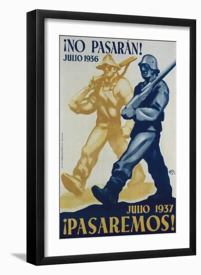 Nationalist Spanish Civil War Poster-null-Framed Art Print