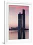 Nations Tower at dawn, Abu Dhabi, UAE-null-Framed Photographic Print