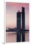 Nations Tower at dawn, Abu Dhabi, UAE-null-Framed Photographic Print