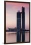 Nations Tower at dawn, Abu Dhabi, UAE-null-Framed Photographic Print