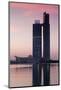 Nations Tower at dawn, Abu Dhabi, UAE-null-Mounted Photographic Print