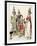 Native Actors and Actresses in Traditional Costume, Siam, 1800s-null-Framed Giclee Print