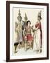 Native Actors and Actresses in Traditional Costume, Siam, 1800s-null-Framed Giclee Print