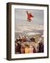 Native Alaskans Playing a Game of Nulukatuk, in Which Individals are Tossed into the Air-Ralph Crane-Framed Photographic Print