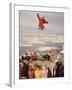 Native Alaskans Playing a Game of Nulukatuk, in Which Individals are Tossed into the Air-Ralph Crane-Framed Photographic Print