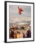 Native Alaskans Playing a Game of Nulukatuk, in Which Individals are Tossed into the Air-Ralph Crane-Framed Photographic Print