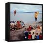 Native Alaskans Playing a Game of Nulukatuk, in Which Individals are Tossed into the Air-Ralph Crane-Framed Stretched Canvas