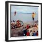 Native Alaskans Playing a Game of Nulukatuk, in Which Individals are Tossed into the Air-Ralph Crane-Framed Photographic Print