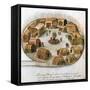 Native American Algonquin Indian Village, 1585-null-Framed Stretched Canvas