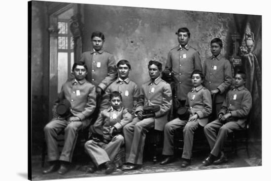 Native American Boys at Carlisle School-null-Stretched Canvas