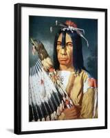 Native American Chief of the Cree People of Canada, 1848-Paul Kane-Framed Giclee Print