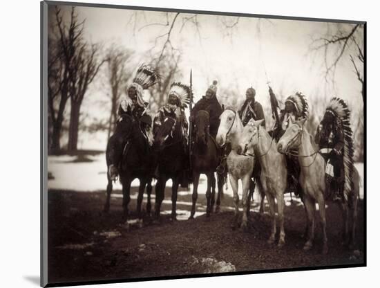 Native American Chiefs-Edward S Curtis-Mounted Giclee Print