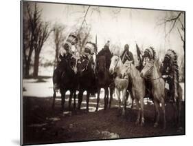 Native American Chiefs-Edward S Curtis-Mounted Giclee Print