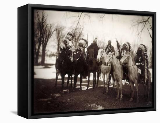 Native American Chiefs-Edward S Curtis-Framed Stretched Canvas