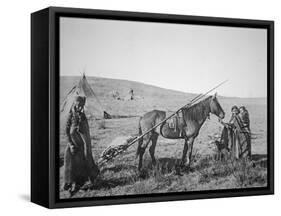 Native American Cree People of Western Canada, C.1890-American Photographer-Framed Stretched Canvas