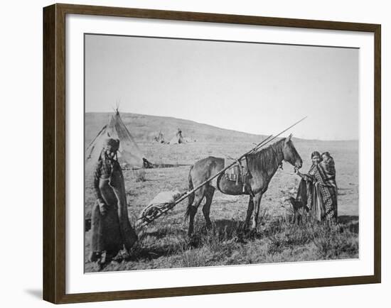 Native American Cree People of Western Canada, C.1890-American Photographer-Framed Giclee Print