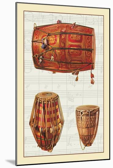 Native American Drums-null-Mounted Art Print