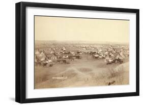 Native American Encampment - Lakota Indians-John C.H. Grabill-Framed Art Print