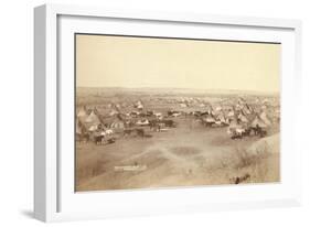 Native American Encampment - Lakota Indians-John C.H. Grabill-Framed Art Print