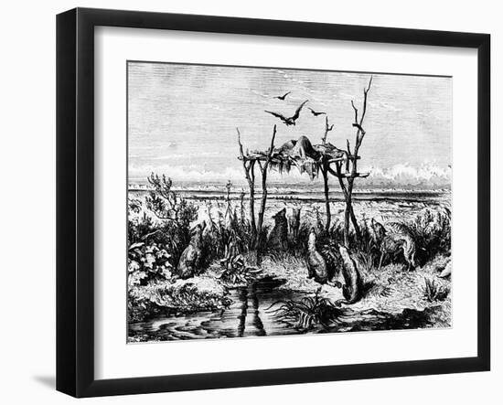 Native American Funeral Customs, C1870-null-Framed Giclee Print