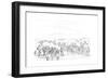 Native American Horse Race, 1841-Myers and Co-Framed Giclee Print