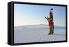 Native American in Full Regalia, White Sands National Monument, New Mexico, Usa Mr-Christian Heeb-Framed Stretched Canvas