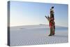 Native American in Full Regalia, White Sands National Monument, New Mexico, Usa Mr-Christian Heeb-Stretched Canvas