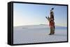 Native American in Full Regalia, White Sands National Monument, New Mexico, Usa Mr-Christian Heeb-Framed Stretched Canvas
