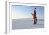 Native American in Full Regalia, White Sands National Monument, New Mexico, Usa Mr-Christian Heeb-Framed Photographic Print