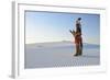 Native American in Full Regalia, White Sands National Monument, New Mexico, Usa Mr-Christian Heeb-Framed Photographic Print