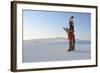 Native American in Full Regalia, White Sands National Monument, New Mexico, Usa Mr-Christian Heeb-Framed Photographic Print