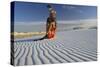 Native American in Full Regalia, White Sands National Monument, New Mexico, USA Mr-Alex Heeb-Stretched Canvas