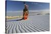 Native American in Full Regalia, White Sands National Monument, New Mexico, USA Mr-Alex Heeb-Stretched Canvas