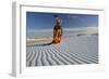 Native American in Full Regalia, White Sands National Monument, New Mexico, USA Mr-Alex Heeb-Framed Photographic Print