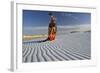 Native American in Full Regalia, White Sands National Monument, New Mexico, USA Mr-Alex Heeb-Framed Photographic Print