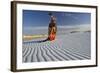 Native American in Full Regalia, White Sands National Monument, New Mexico, USA Mr-Alex Heeb-Framed Photographic Print