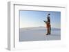 Native American in Full Regalia, White Sands National Monument, New Mexico, Usa Mr-Christian Heeb-Framed Photographic Print