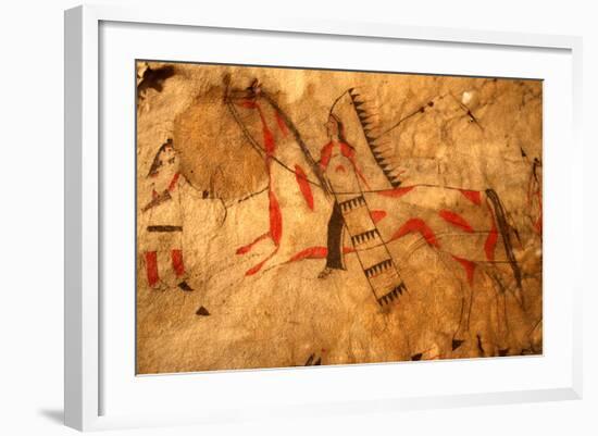 Native American Indian Background-vrjoyner-Framed Art Print