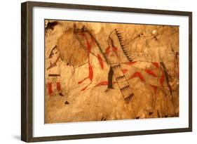 Native American Indian Background-vrjoyner-Framed Art Print