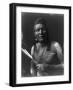 Native American Indian Bow and Arrows Curtis Photograph-Lantern Press-Framed Art Print