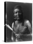 Native American Indian Bow and Arrows Curtis Photograph-Lantern Press-Stretched Canvas