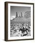 Native American Indian Boy Running His Horse Through Desert-Loomis Dean-Framed Photographic Print